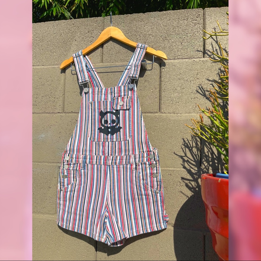 •🦇Diego the Bat from Skelanimals🦇 custom-printed, pinstripe overalls•